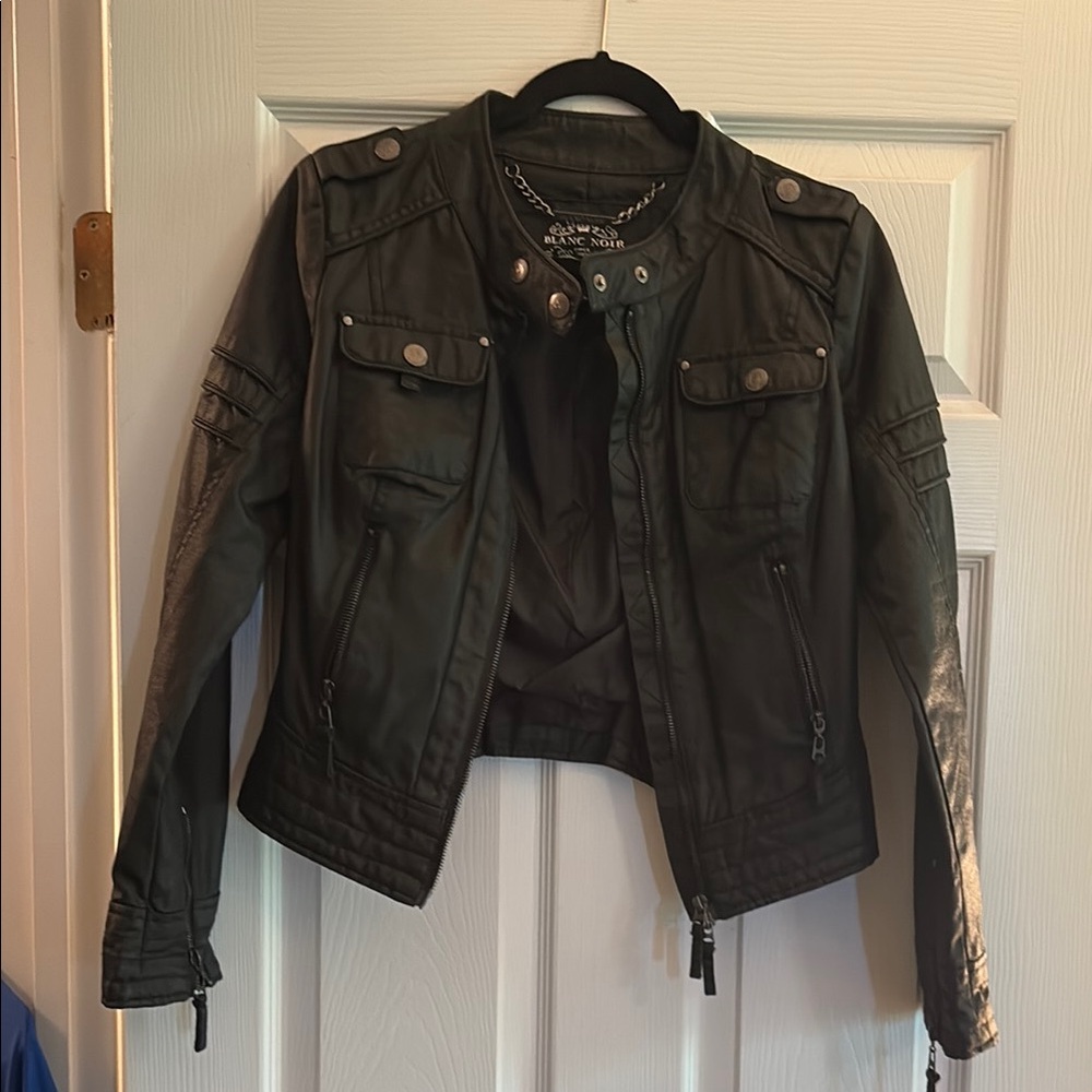 Blanc Noir Black Moto Jacket
